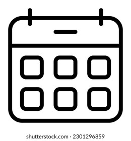 Calendar Simple Line Icon Symbol