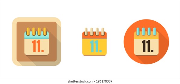 calendar, simple retro icon in flat style, vector illustration, eps10 with transparency