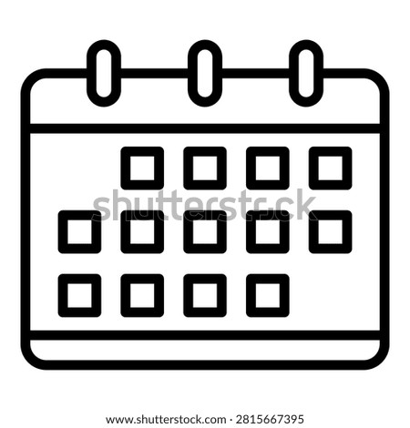 Calendar Simple Vector Icon Collection