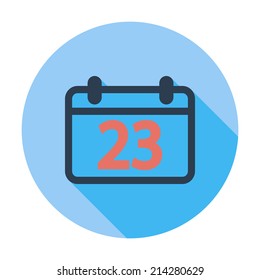 Calendar. Single flat color icon. Vector illustration.