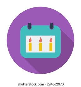 Calendar. Single flat color icon. Vector illustration.