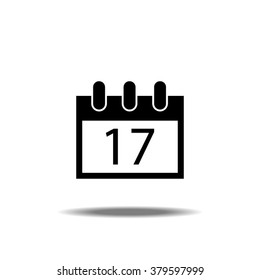 Calendar Single Icon - 17th Date