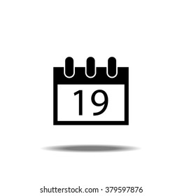 Calendar Single Icon - 19th Date