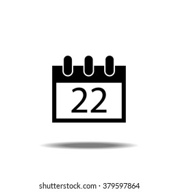Calendar Single Icon - 22nd Date