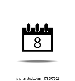 Calendar Single Icon - 8th Date