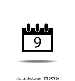 Calendar Single Icon - 9th Date