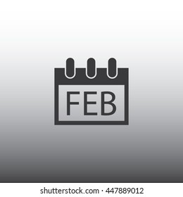 Calendar Single Icon - February