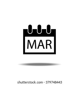 Calendar Single Icon - March