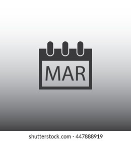 Calendar Single Icon - March