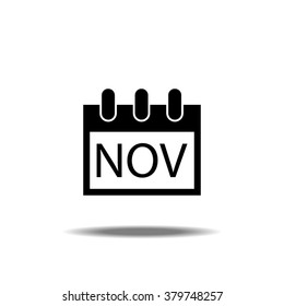 Calendar Single Icon - November