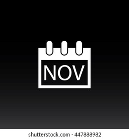 Calendar Single Icon - November
