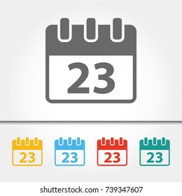 Calendar Single Icon Vector Illustration