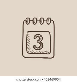 Calendar sketch icon.