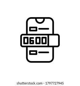 Calendar smartphone clock icon. Simple line, outline vector elements of almanac icons for ui and ux, website or mobile application