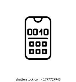 Calendar smartphone clock icon. Simple line, outline vector elements of almanac icons for ui and ux, website or mobile application