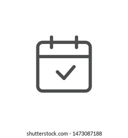 Calendar social media icon isolated on white background. Reminder symbol modern, simple, vector, icon for website design, mobile app, ui. Vector Illustration