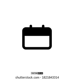 calendar solid icon, design inspiration vector template for interface