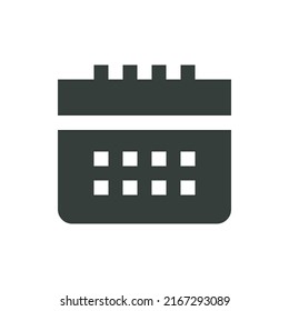 Calendar solid icon. Shedule glyph vector symbol.