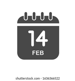calendar solid icon valentines day 