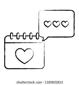 calendar and speech bubble