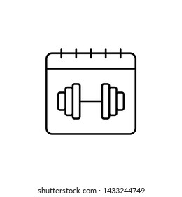Calendar, sport icon. Simple thin line, outline vector of calendar icons for ui and ux, website or mobile application