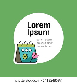 Diseño de la tarjeta de primavera del calendario. Diseño de plantilla