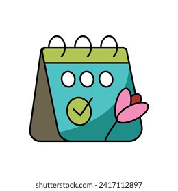 Calendar spring icon design illustration. Vector design