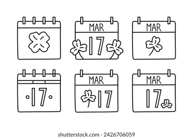 Calendar for St. Patrick's Day 