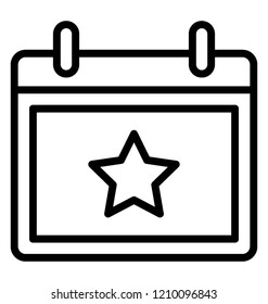A calendar with star depicting election event 