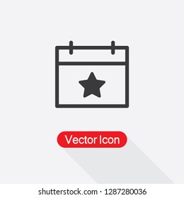 Calendar With Star Icon Vector Illustration Eps10