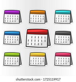 Icono de garrapatas. Colores de imagen de clip vectorial. Ilustraciones de herramientas escolares y objetos.