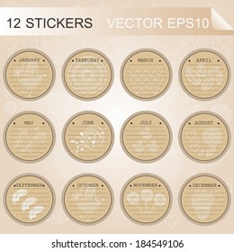 Calendar stickers.