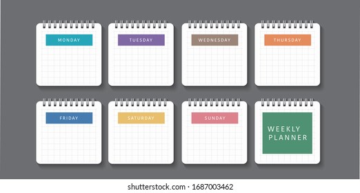 Calendar style weekly Planner for companies and private use.