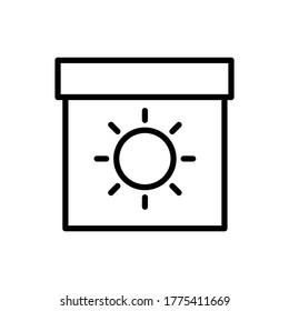 Calendar, sun, summer icon. Simple line, outline vector elements of vacation icons for ui and ux, website or mobile application