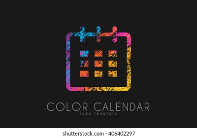 Calendar symbol. Color calendar logo. Creative logo design
