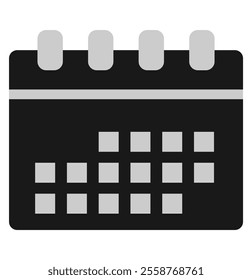 Calendar symbol. Flat calendar Icon on the wall. Vector illustration. calendar vector icon. Calendar icon silhouette design for logo, app, website. sign and symbol icon. Eps 10