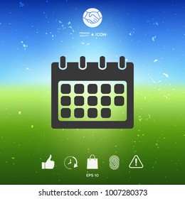Calendar symbol icon