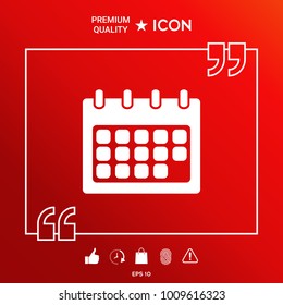 Calendar symbol icon