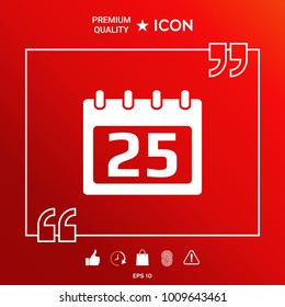 Calendar symbol icon