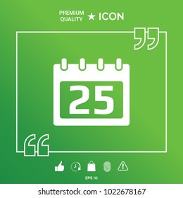 Calendar symbol icon