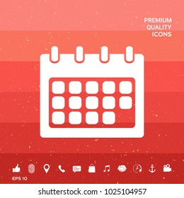 Calendar symbol icon