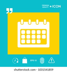 Calendar symbol icon