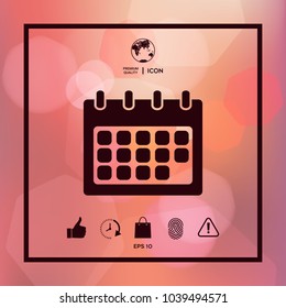Calendar symbol icon