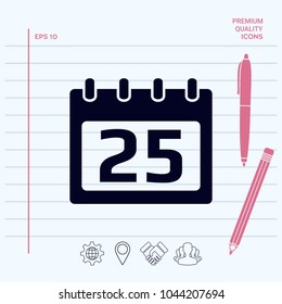 Calendar symbol icon