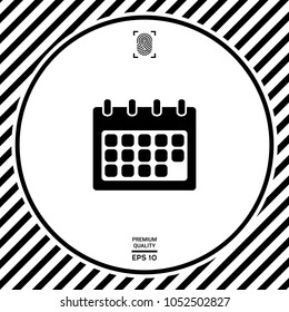 Calendar symbol icon
