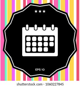 Calendar symbol icon