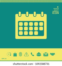 Calendar symbol icon