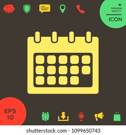 Calendar symbol icon