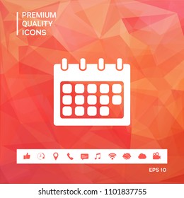 Calendar symbol icon