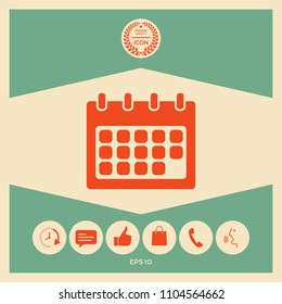 Calendar symbol icon